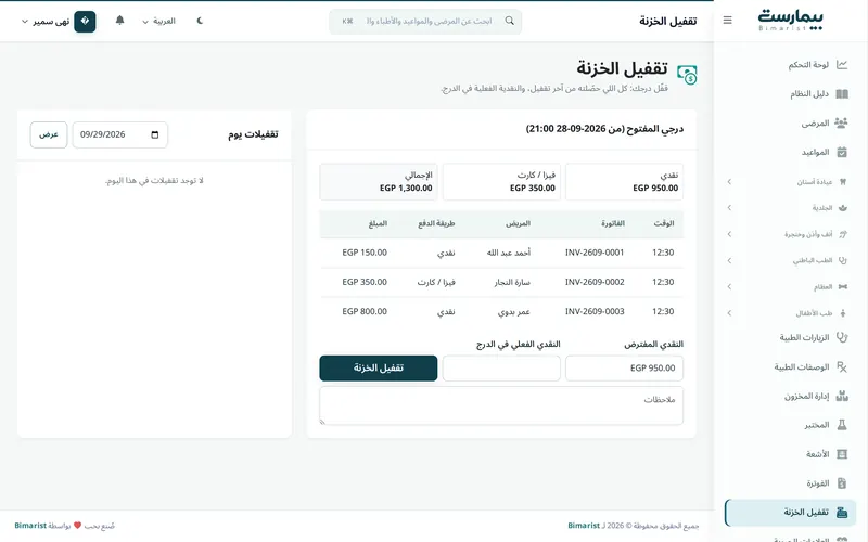تقفيل الخزنة